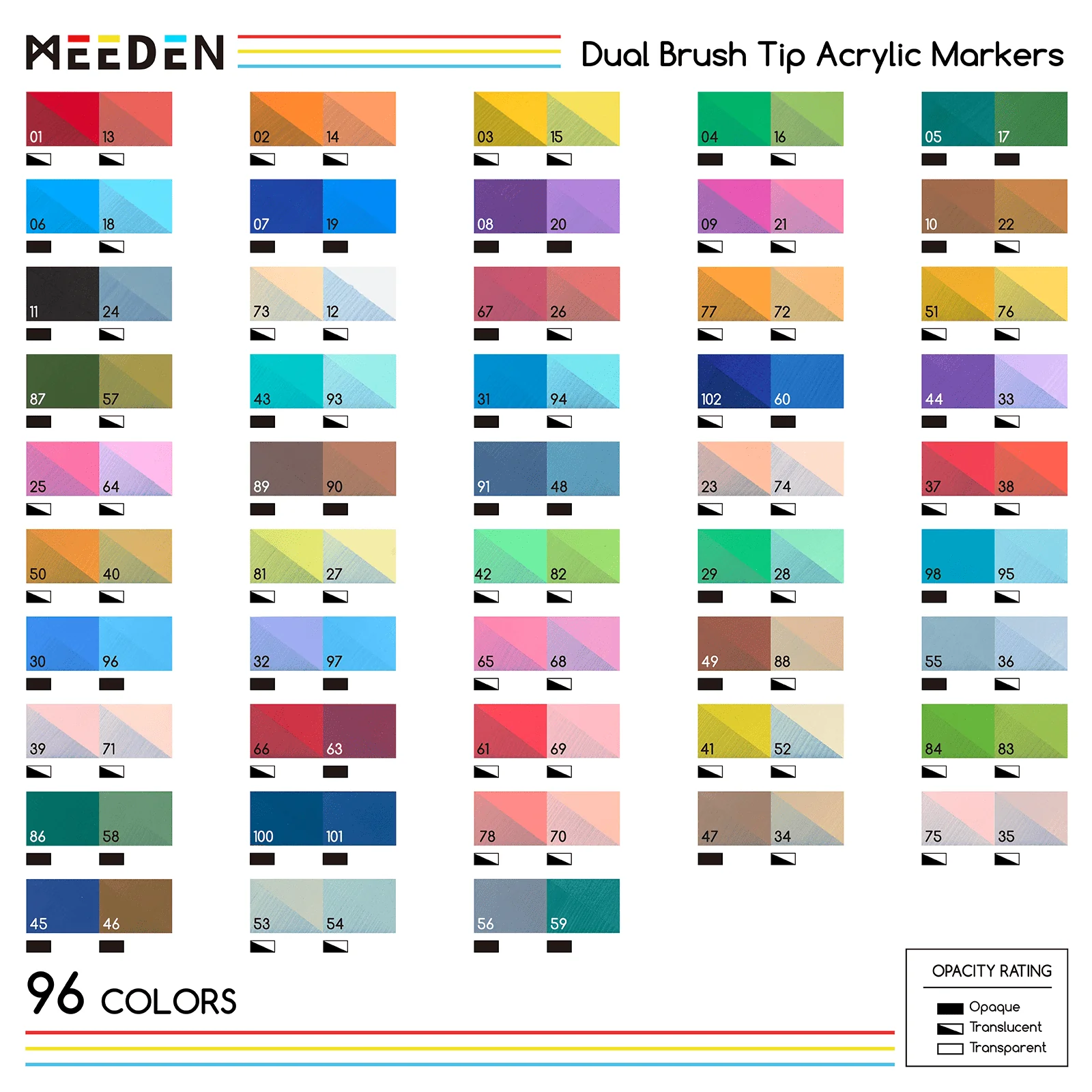 MEEDEN Dual Tip Acrylic Paint Markers β 48 / 96 / 120 Colors - Image 5
