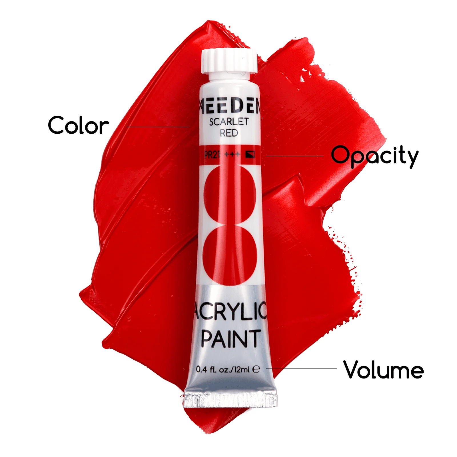 MEEDEN Acrylic Paint Set, 12 Tubes, 12 ml / 0.41 oz - Image 3