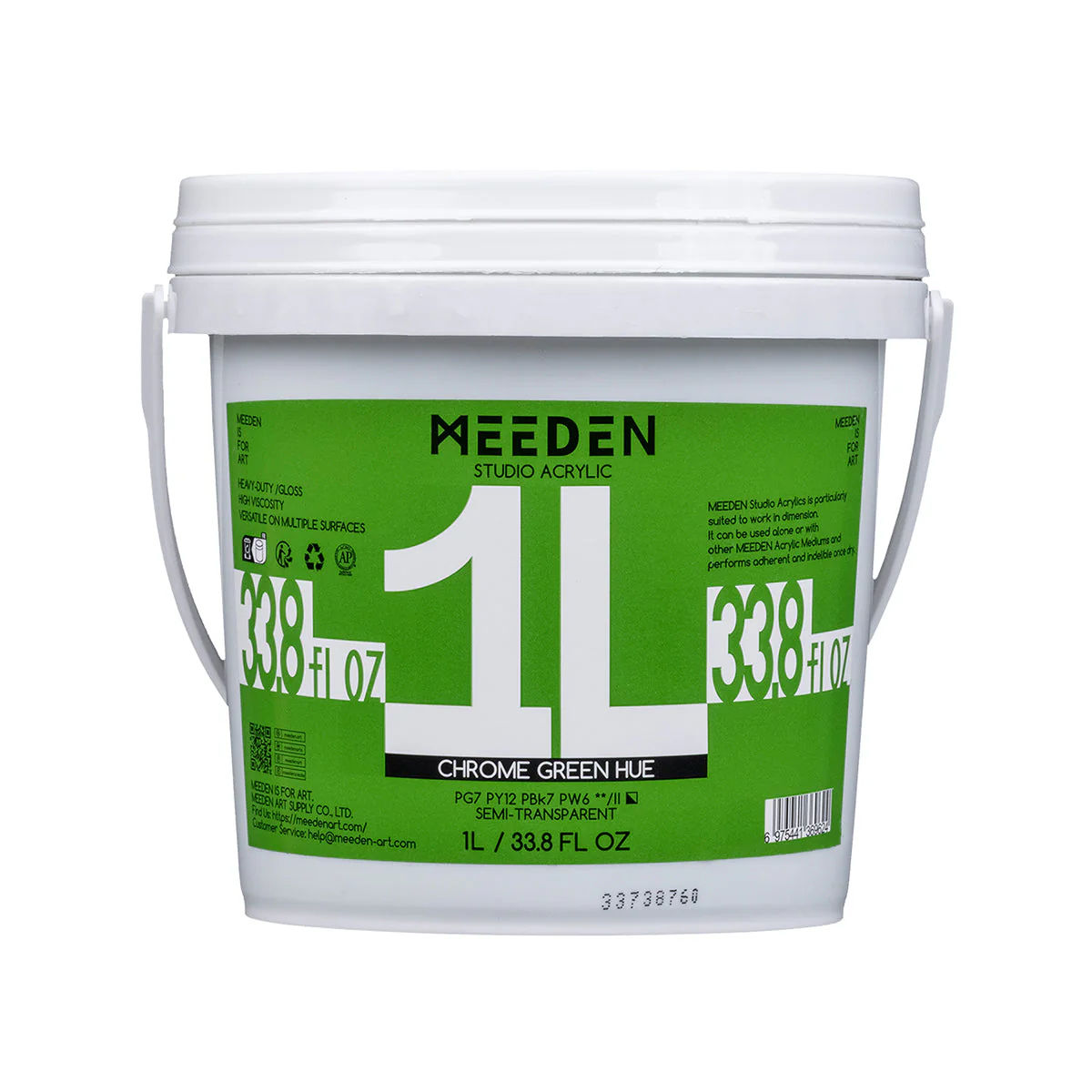 MEEDEN Studio Acrylic Paint, 1 L / 33.8 oz, 6 Colors - Image 11