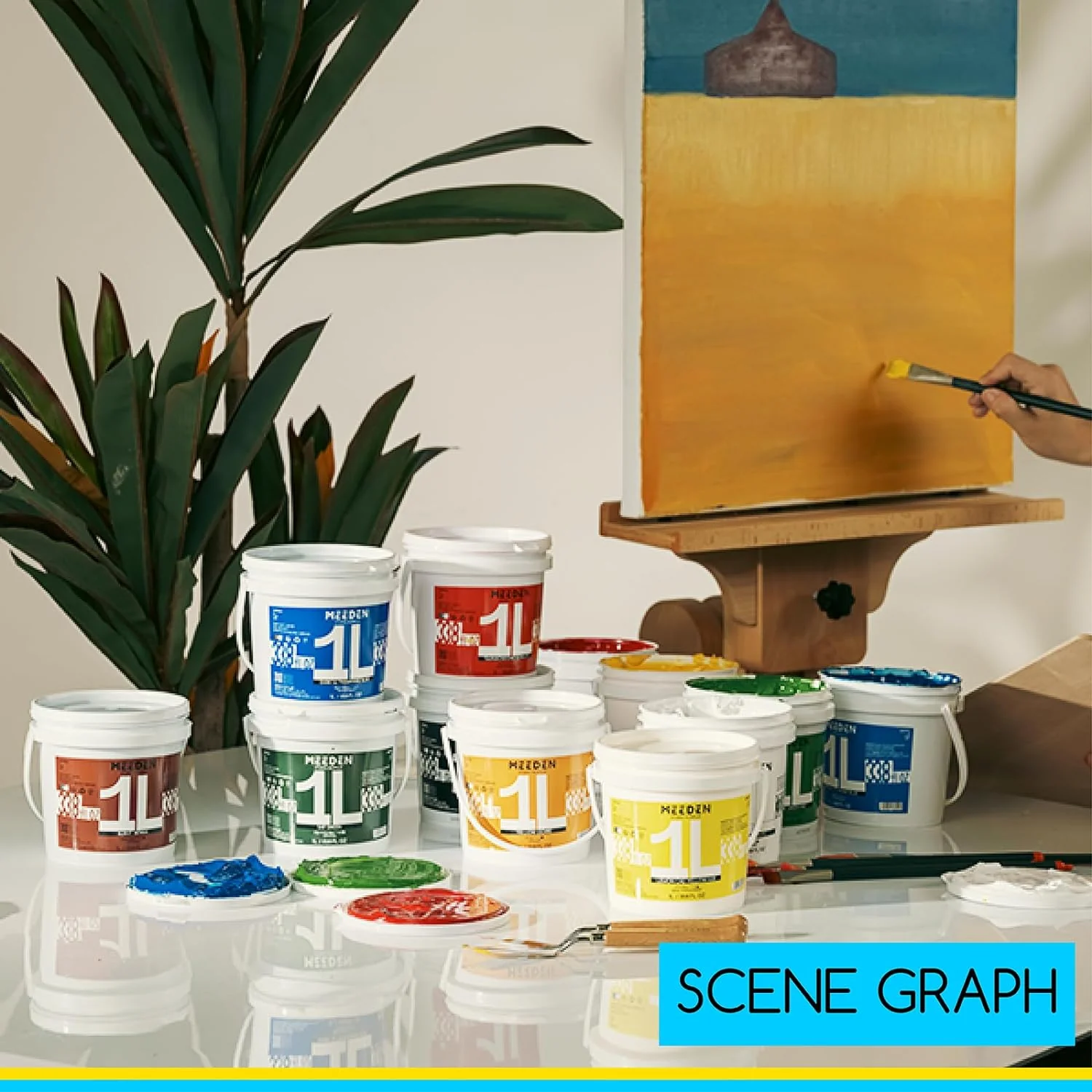 MEEDEN Studio Acrylic Paint, 1 L / 33.8 oz, 6 Colors - Image 7