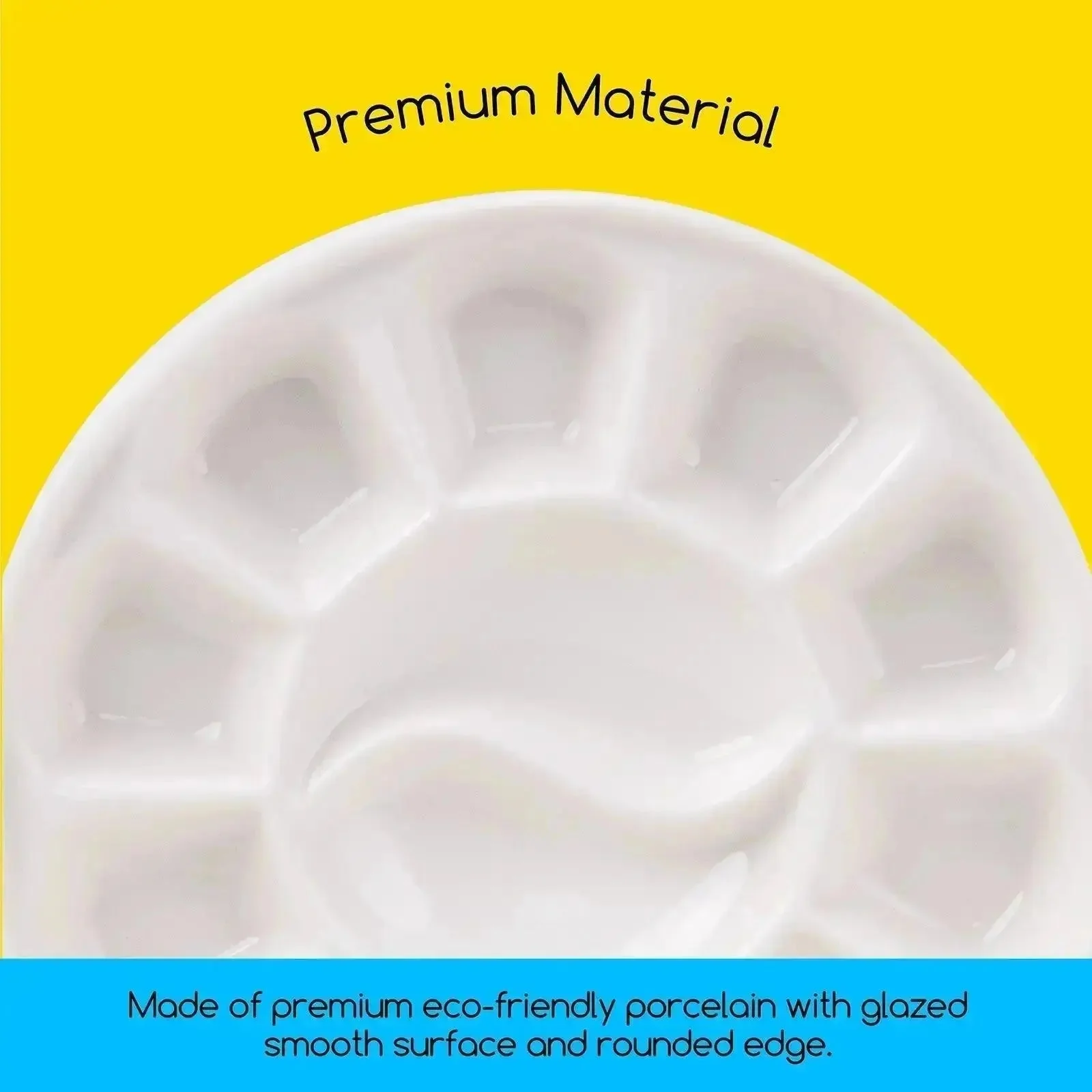 MEEDEN 12-Well Round Porcelain Palette - Image 3