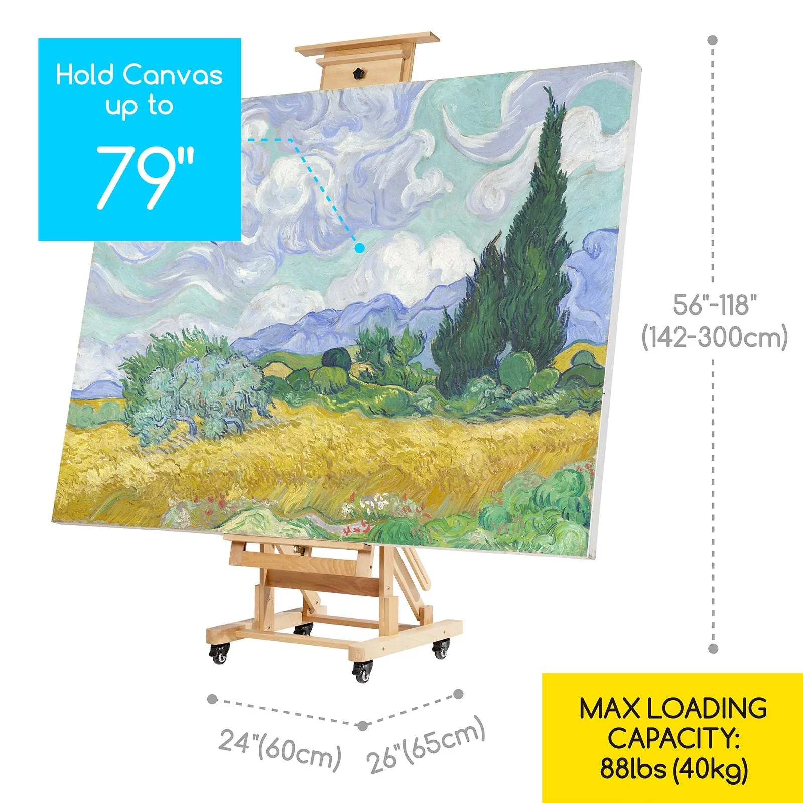 MEEDEN Deluxe Multi-Function Heavy Duty Large Artist Easel-DHJ-3 - Image 7