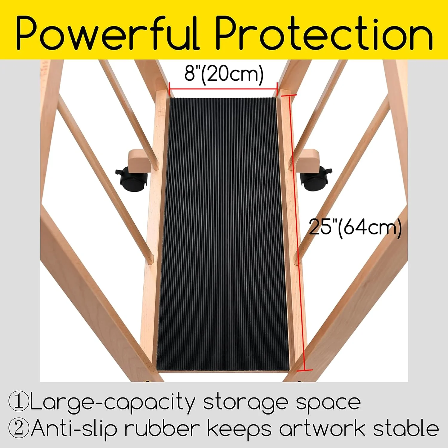 MEEDEN Wooden Large Print Rack with Castors - Image 7