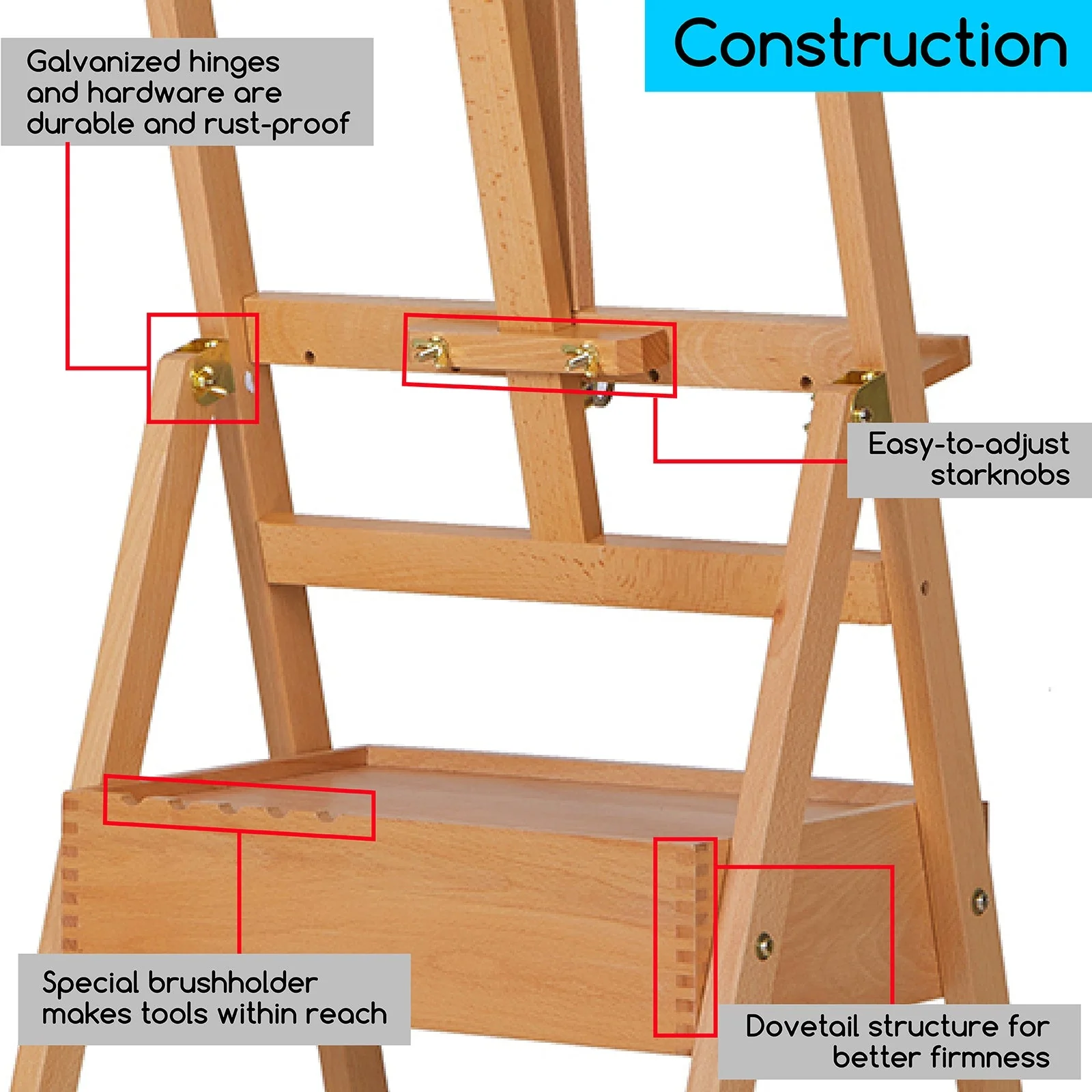 MEEDEN Forward Tilt Floor Easel-HJ-2A - Image 12