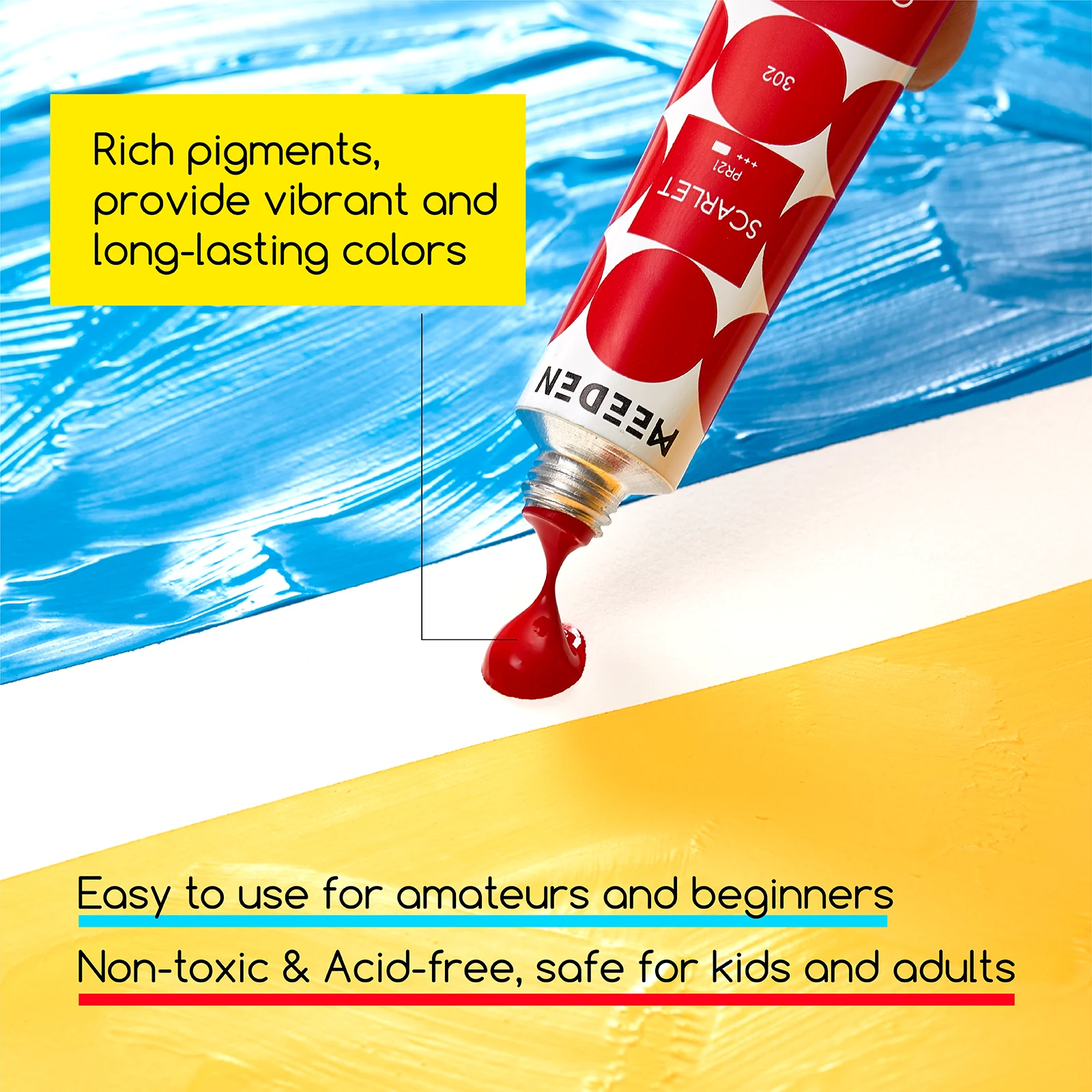 MEEDEN Gouache Paint Set, 48 Tubes, 12 ml / 0.4oz - Image 4