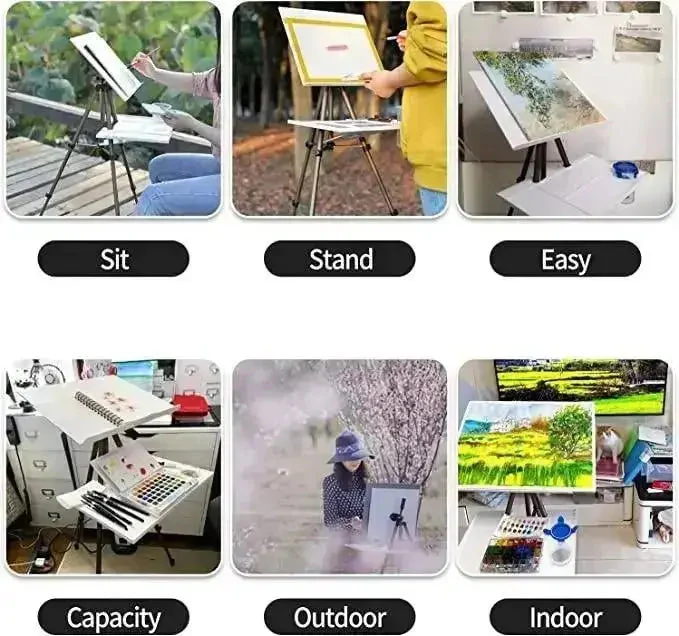 MEEDEN Artist Metal Watercolor Plein Air Easel Stand-MDBSCHJ - Image 10