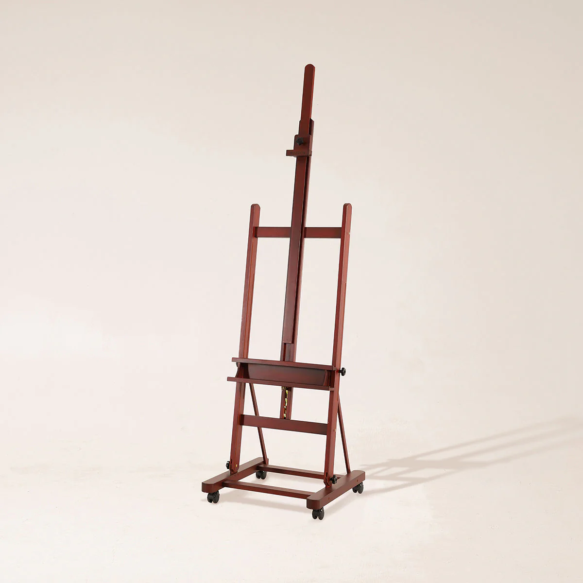 MEEDEN Large H-Frame Artist Easel with Large Tray-Dark Walnut-W02D