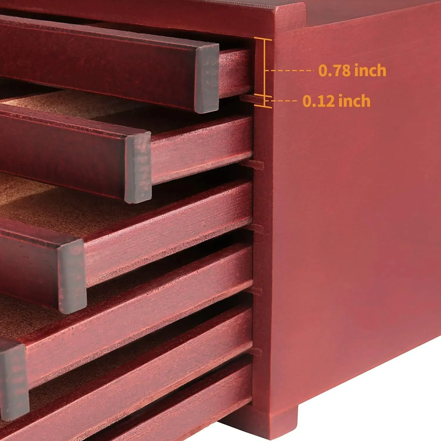 MEEDEN 10-Drawer Art Supply Storage Box, Dark Walnut - Image 5