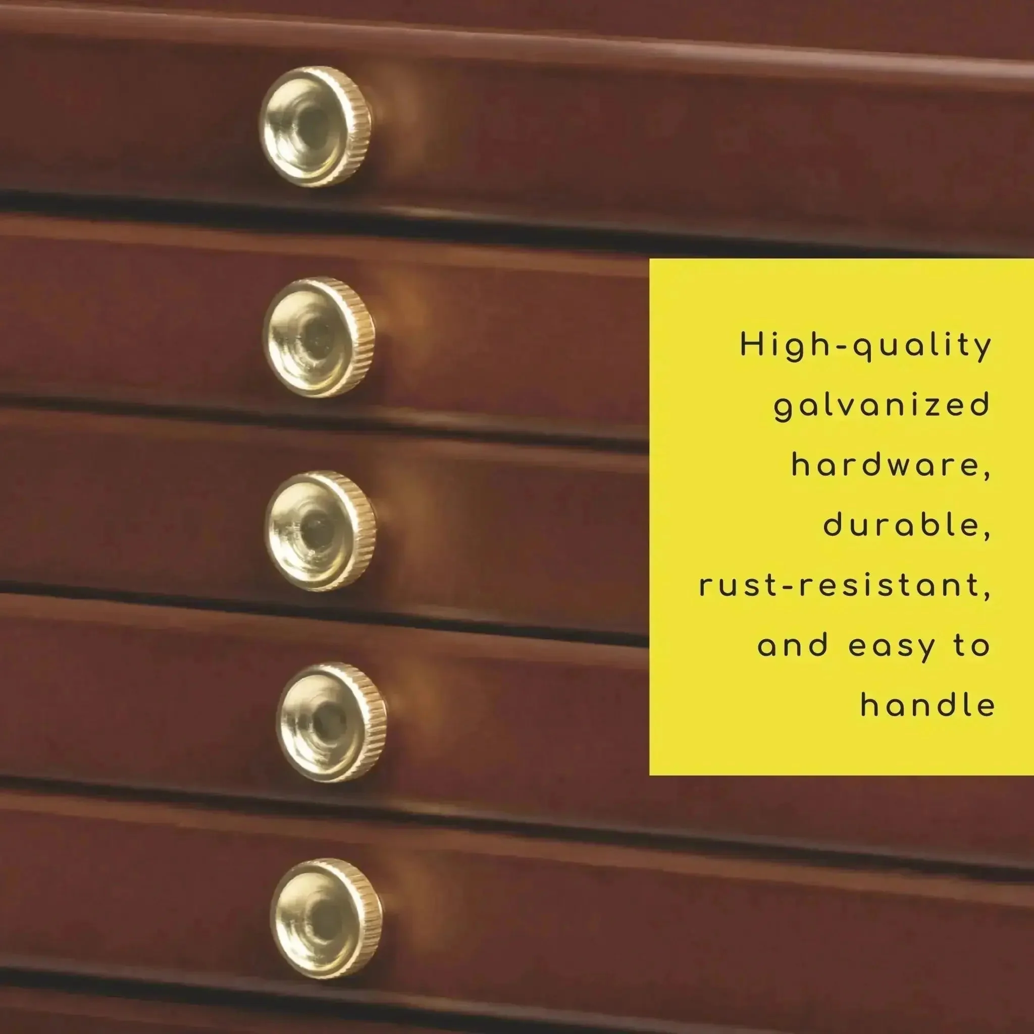 MEEDEN 10-Drawer Art Supply Storage Box, Walnut Color - Image 7