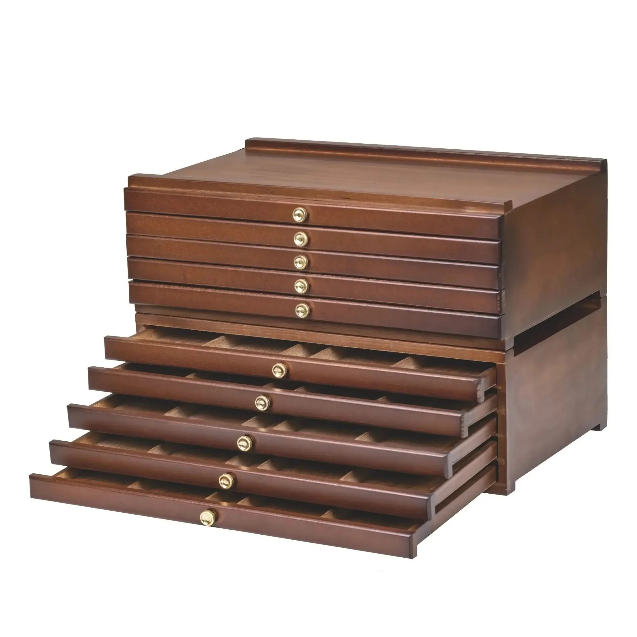 MEEDEN 10-Drawer Art Supply Storage Box, Walnut Color - Image 8