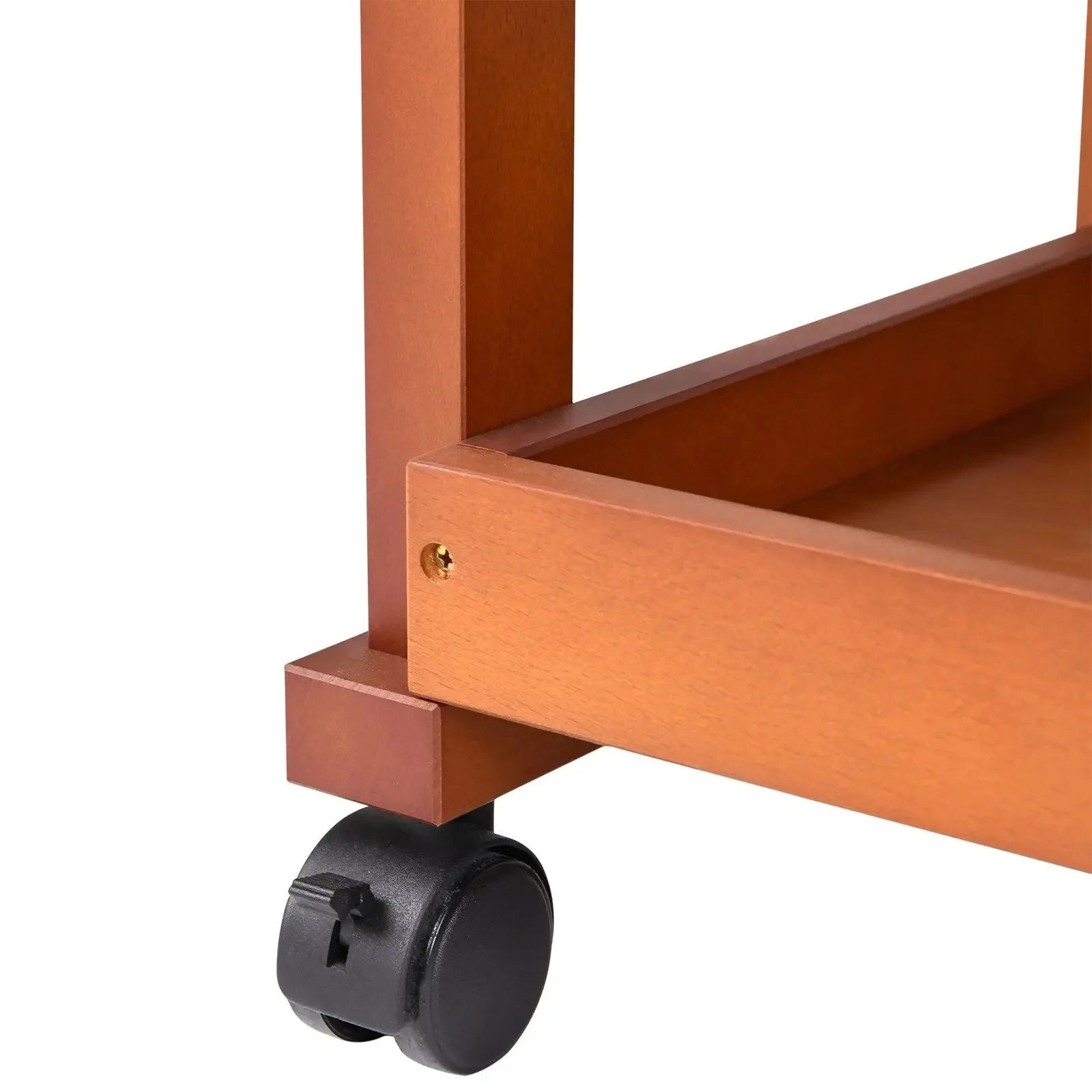 MEEDEN 3-Tier Storage Art Cart/Trolley, Light Walnut-W13 - Image 12