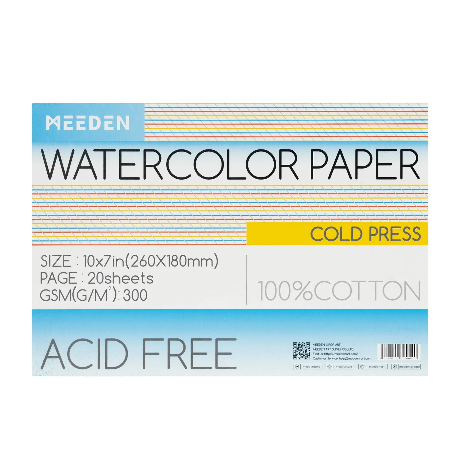 MEEDEN Cold Press & Hot Press & Rough Watercolor Paper Pad - Image 21