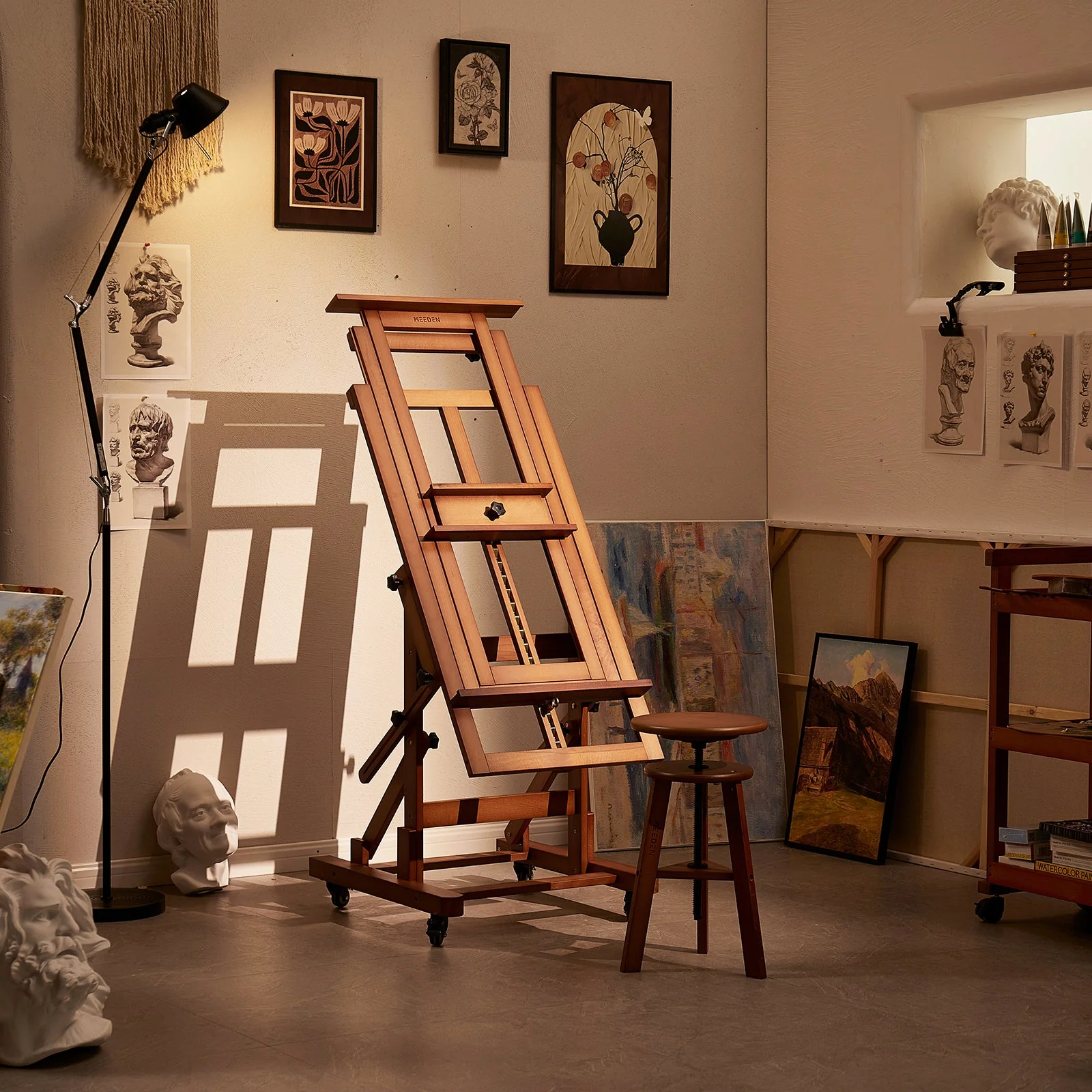MEEDEN Deluxe Multi-Function Heavy Duty Large Artist Easel-Walnut-DHJ-3 - Image 5