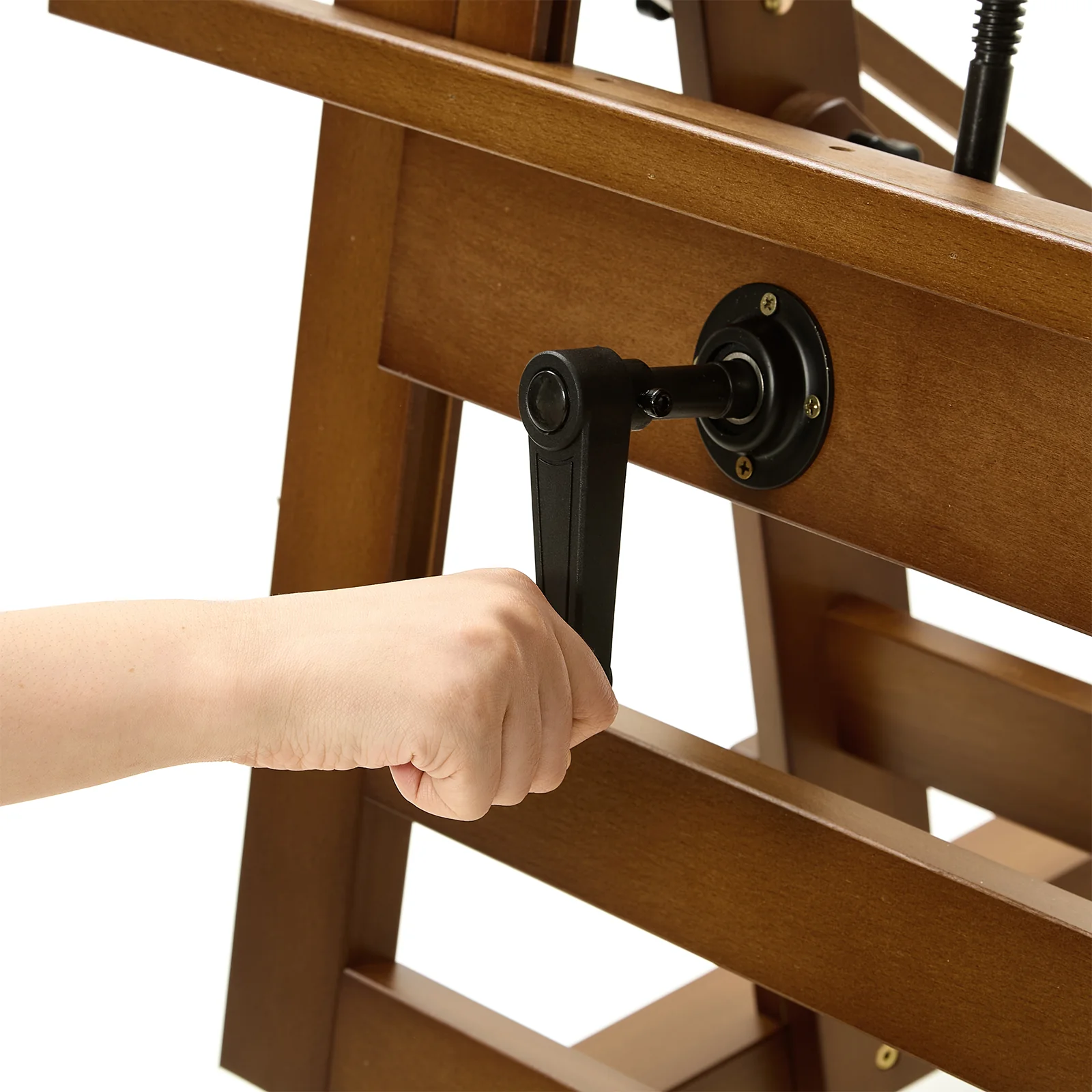 MEEDEN Deluxe Studio Large Rocker Crank Heavy Duty Artist Easel-Walnut-DHJ-12 - Image 8