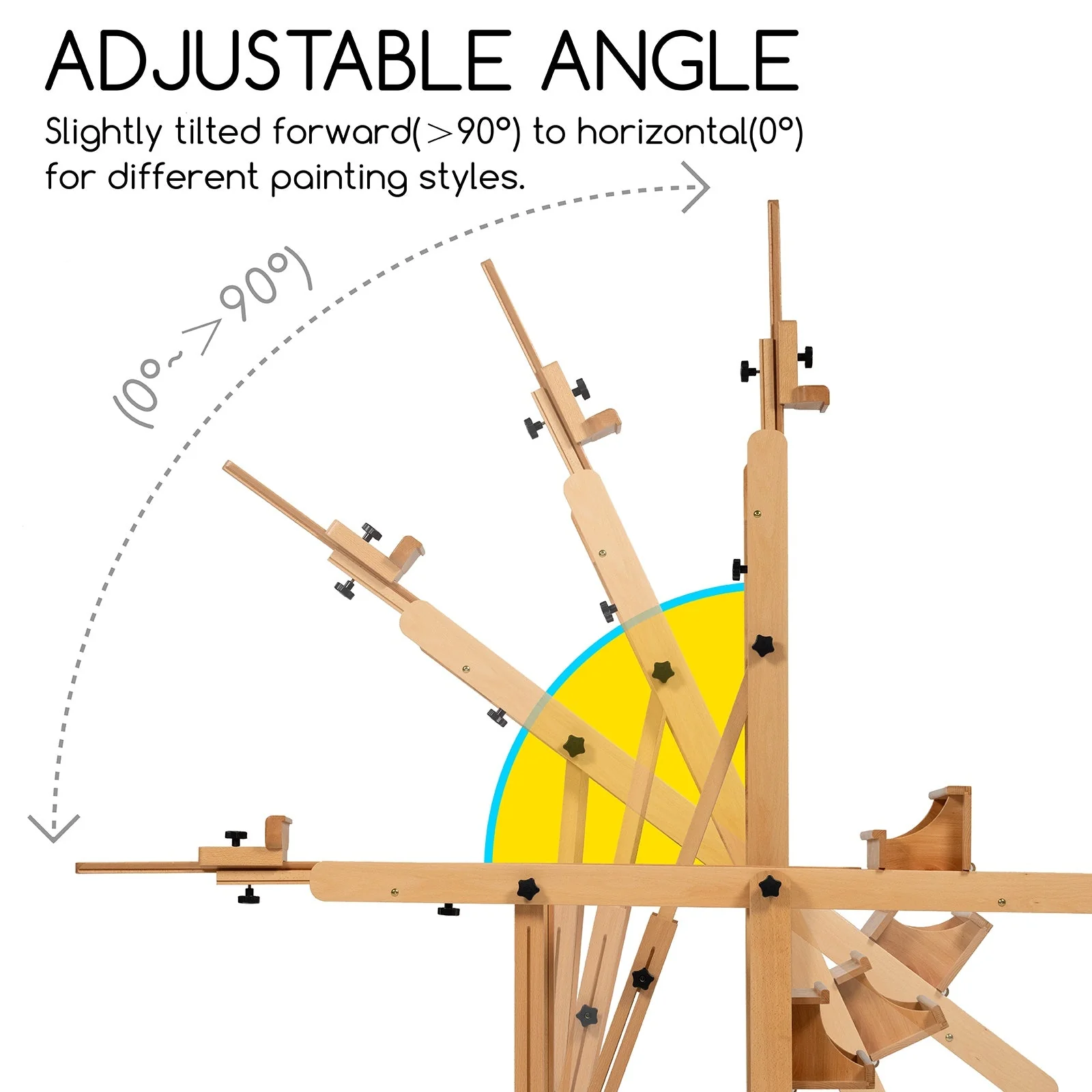 MEEDEN Enlarged Heavy-Duty H-Frame Artist Easel- W11 Pro - Image 4