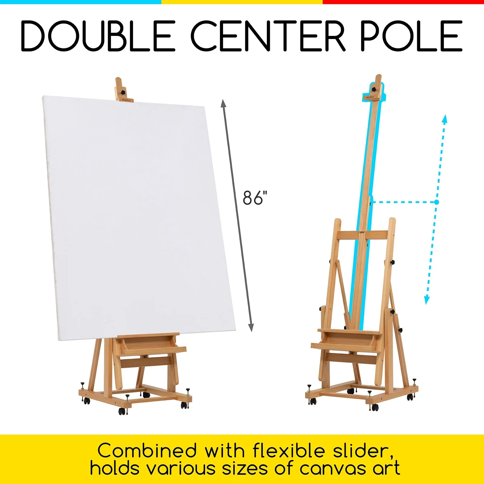 MEEDEN Enlarged Heavy-Duty H-Frame Artist Easel- W11 Pro - Image 5