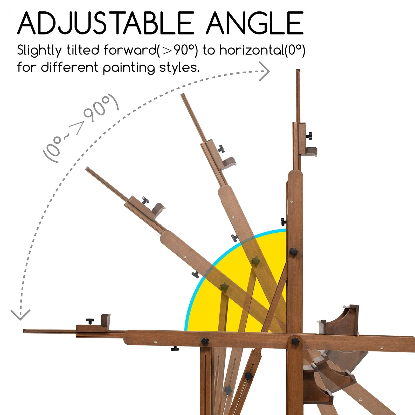 MEEDEN Enlarged Heavy-Duty H-Frame Artist Easel - W11 Pro Walnut - Image 6