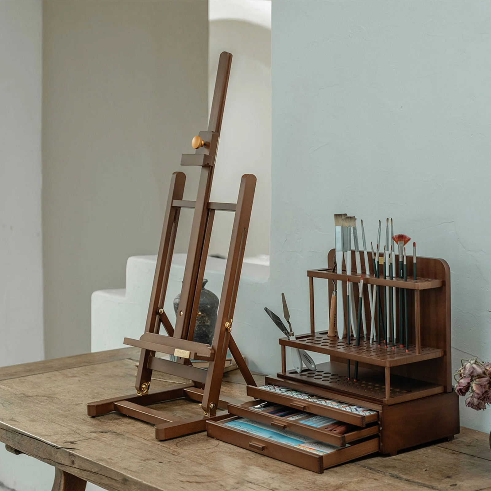 MEEDEN Pro Adjustable Beech Wood H Frame Tabletop Easel-HJ-10 - Image 4