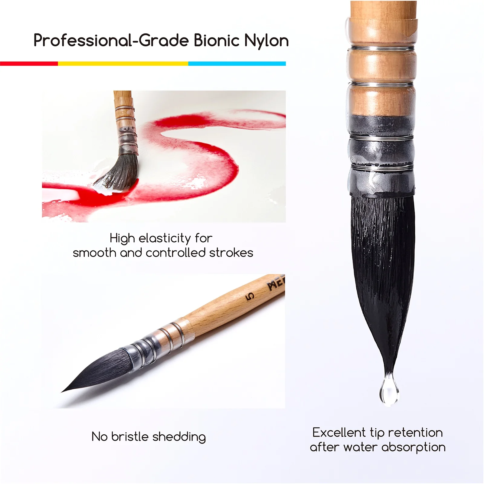 MEEDEN Professional Watercolor Brushes - Image 4