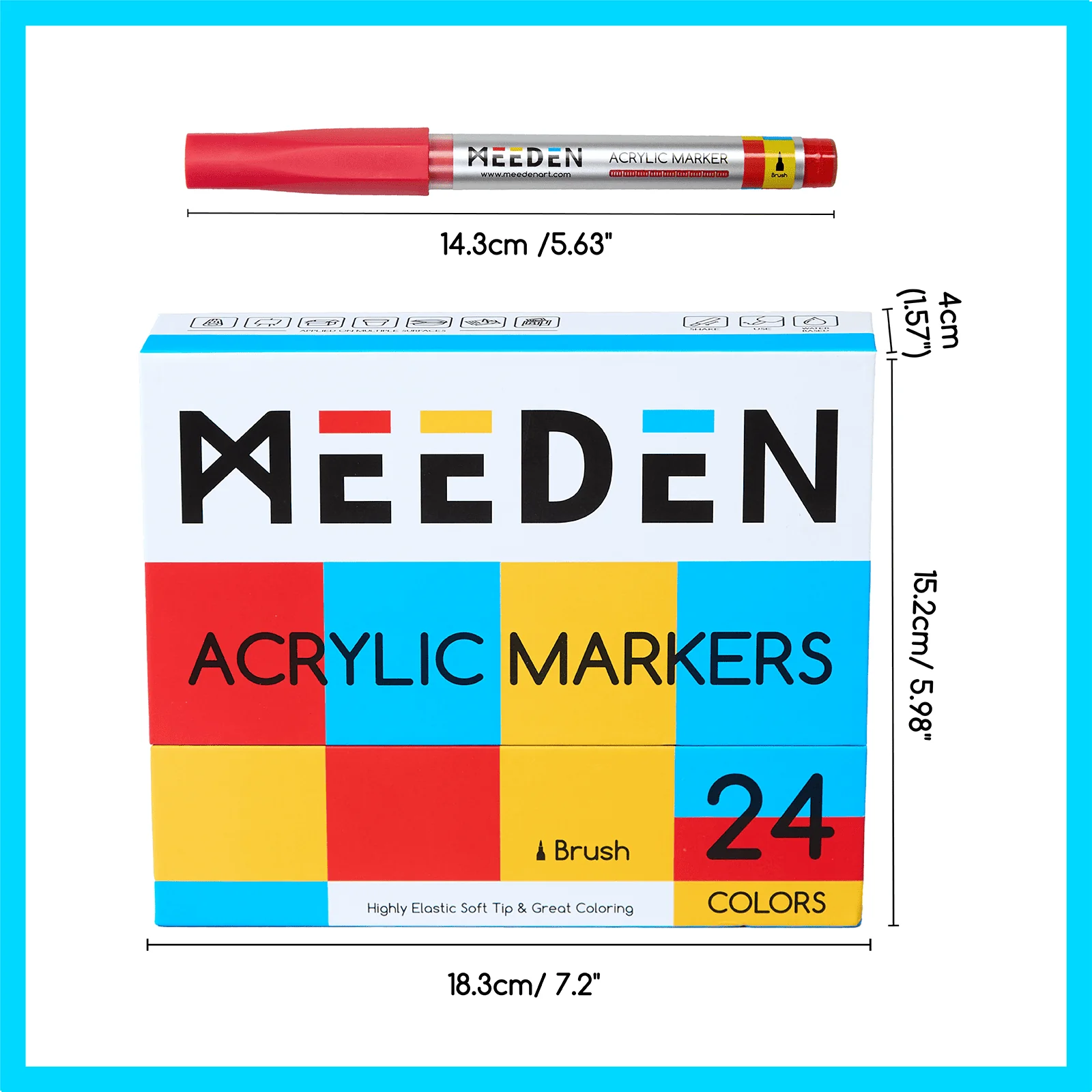 MEEDEN Soft Brush Tip Acrylic Paint Marker - Image 12