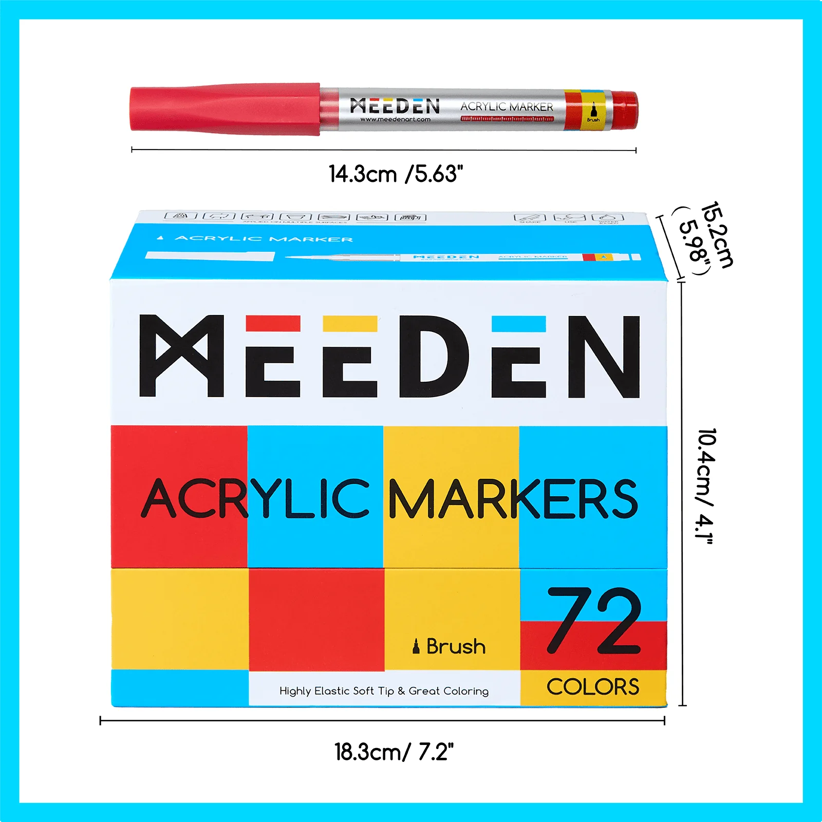 MEEDEN Soft Brush Tip Acrylic Paint Marker - Image 14