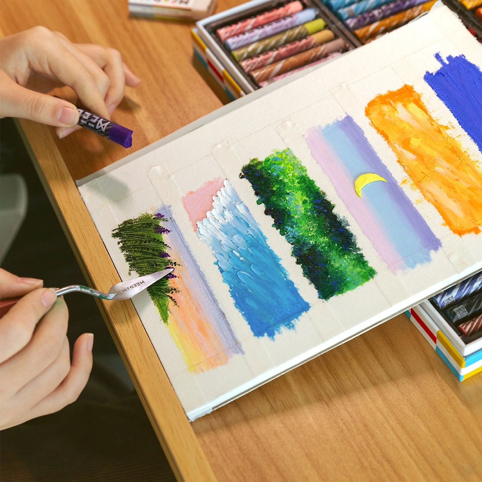 MEEDEN Soft Oil Pastels Set, 72 Vibrant Colors - Image 5