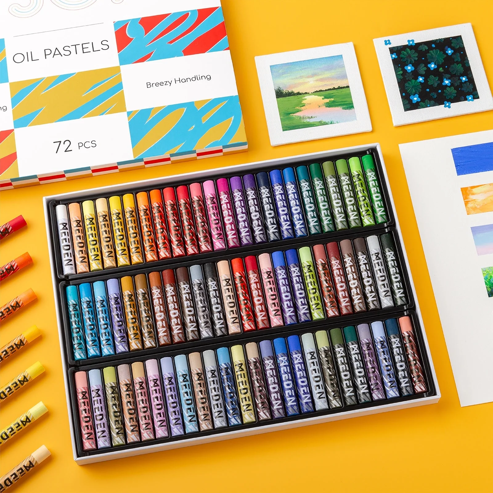 MEEDEN Soft Oil Pastels Set, 72 Vibrant Colors - Image 7