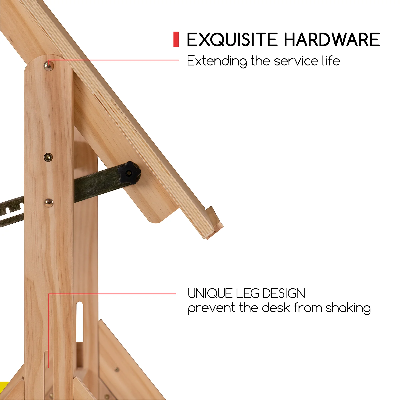 MEEDEN Adjustable Wooden Drafting Table, Natural-XSZ-2 - Image 12