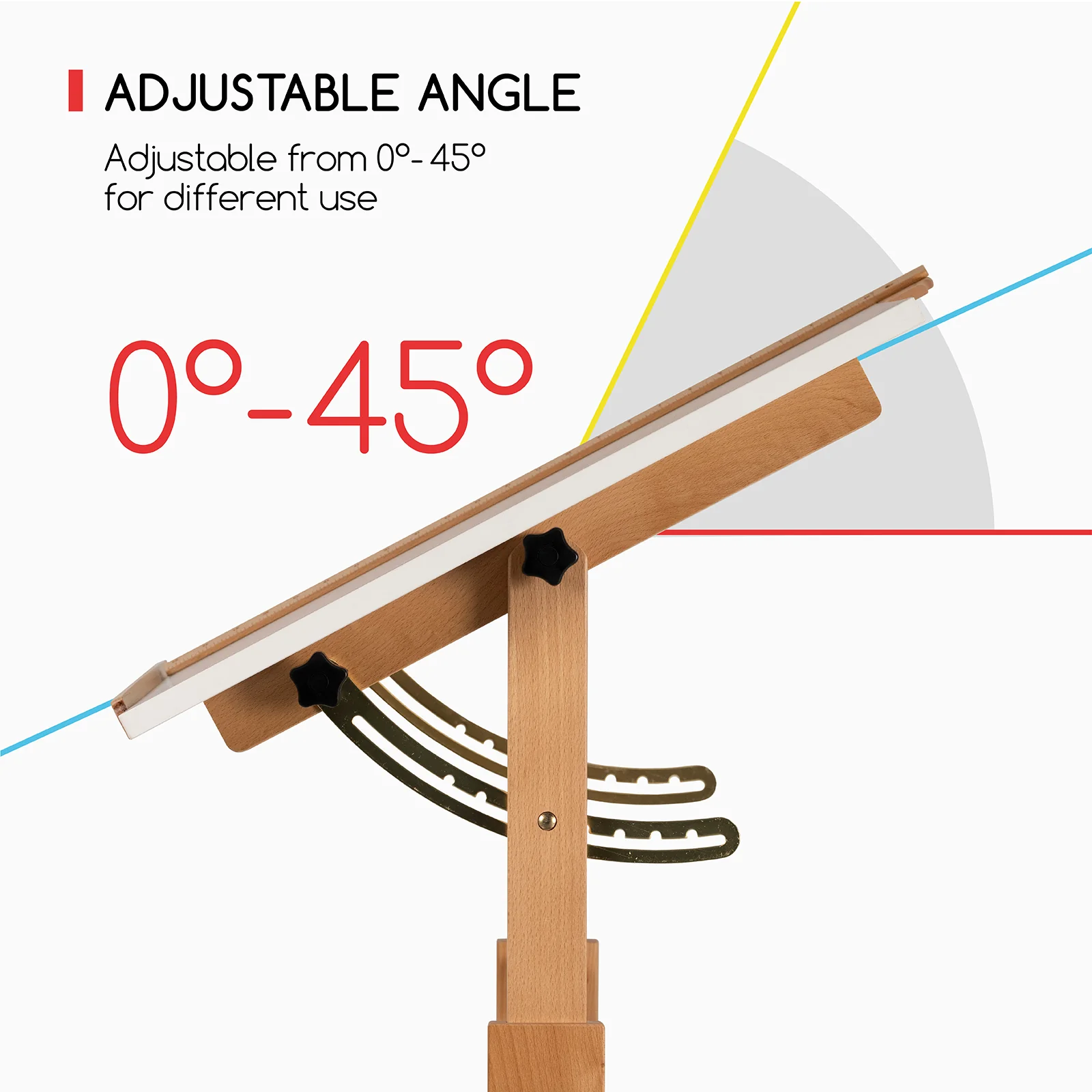 MEEDEN Adjustable Wooden Drafting Table, White-XSZ-5 - Image 17