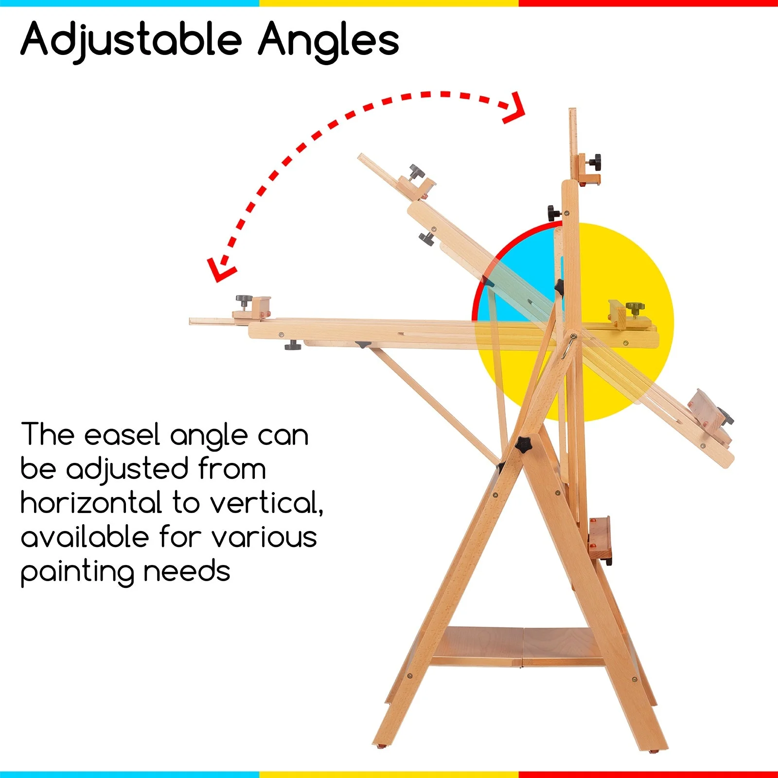 MEEDEN Adjustable Large H-Frame Art Easel Stand-W10B - Image 4