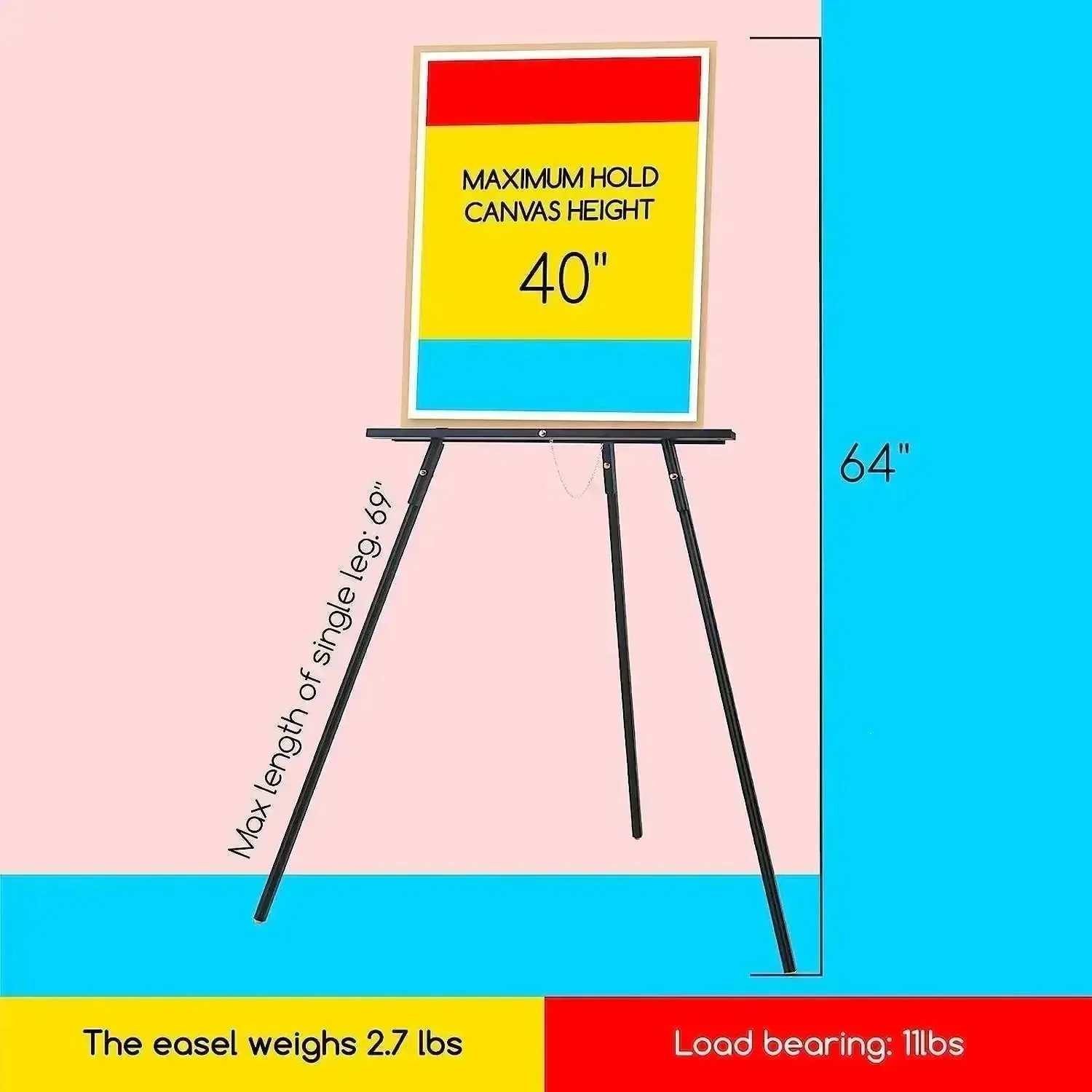 MEEDEN Wooden Tripod Display Easel Stand-WJ-7 - Image 3