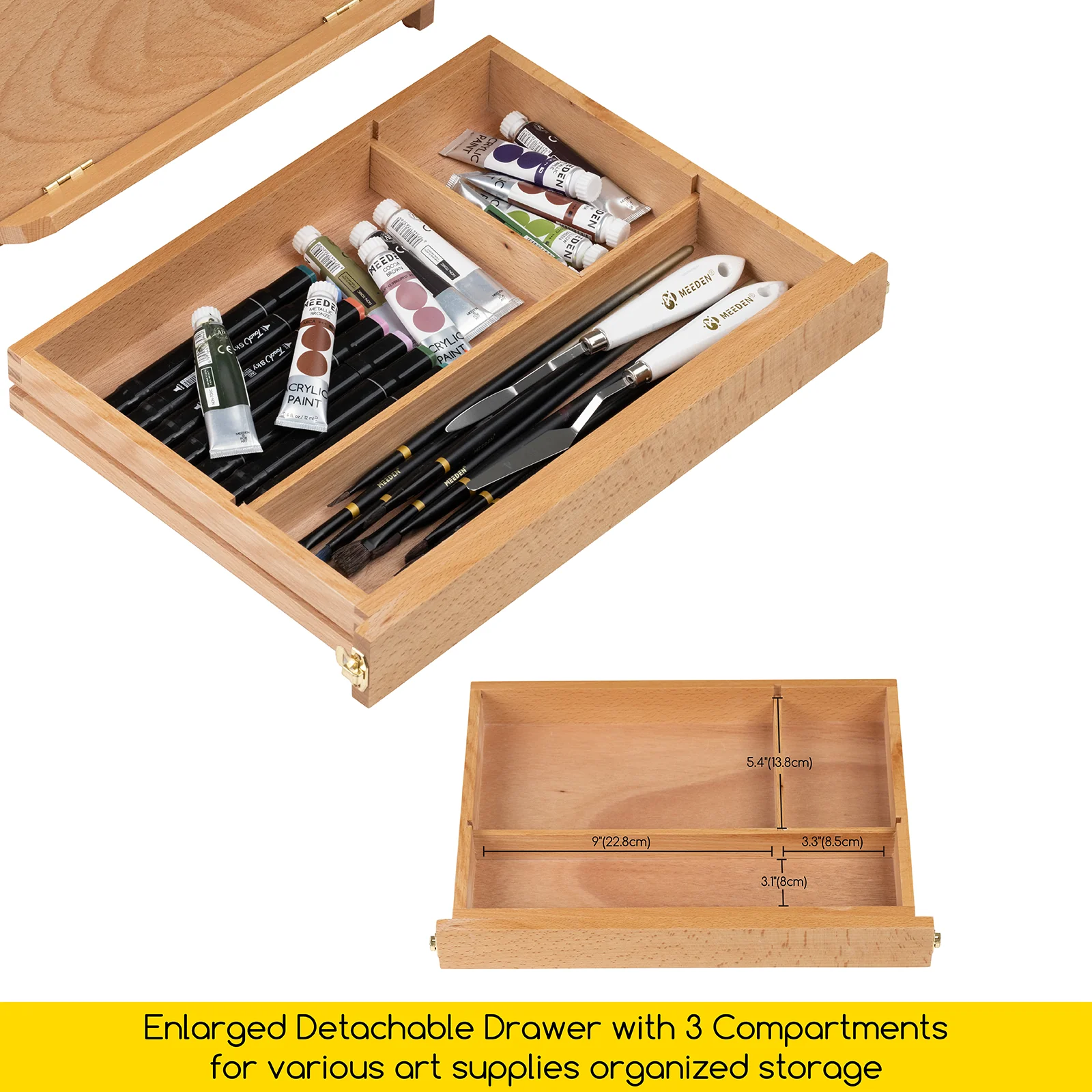 MEEDEN Tabletop Easel with Storage Drawer & Palette-XHC-1A - Image 8
